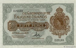 50 Pence ISOLE FALKLAND  1974 P.10b AU+