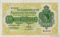 10 Pounds FALKLAND ISLANDS  1982 P.11c UNC-