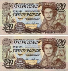 20 Pounds Consécutifs FALKLAND ISLANDS  2011 P.19 AU+