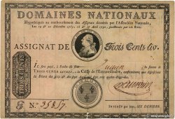 300 Livres sans coupons variété FRANCIA  1790 Ass.02b.v1 BC