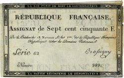 750 Francs FRANCE  1795 Ass.49a VF