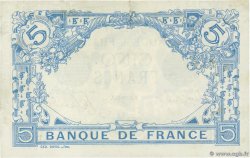 5 Francs BLEU FRANKREICH  1912 F.02.01 fVZ