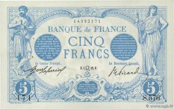 5 Francs BLEU FRANCIA  1912 F.02.07 q.AU