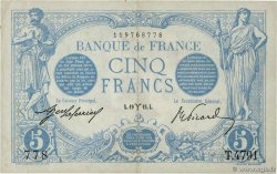5 Francs BLEU FRANCE  1915 F.02.25 VF