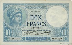 10 Francs MINERVE FRANKREICH  1928 F.06.13 fST