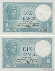 10 Francs MINERVE modifié Lot FRANKREICH  1941 F.07.29