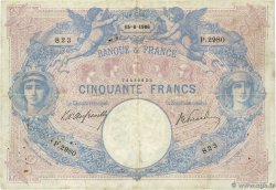 50 Francs BLEU ET ROSE FRANCIA  1906 F.14.18 q.MB