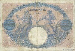 50 Francs BLEU ET ROSE FRANCE  1906 F.14.18 VG