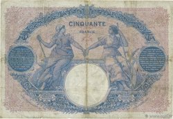 50 Francs BLEU ET ROSE FRANKREICH  1906 F.14.18 fSGE