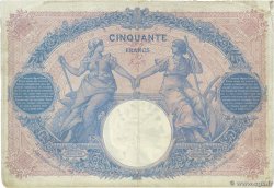 50 Francs BLEU ET ROSE FRANCE  1911 F.14.24 VF-