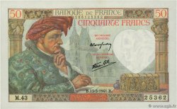 50 Francs JACQUES CŒUR FRANKREICH  1941 F.19.07 fST+