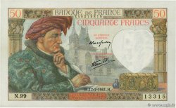 50 Francs JACQUES CŒUR FRANCIA  1941 F.19.12 EBC
