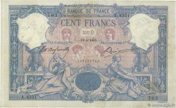 100 Francs BLEU ET ROSE FRANCE  1905 F.21.19 VF-