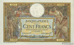 100 Francs LUC OLIVIER MERSON sans LOM FRANCE  1915 F.23.07 VF