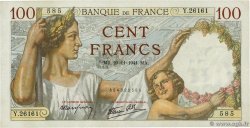 100 Francs SULLY FRANCE  1941 F.26.61 UNC