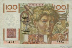 100 Francs JEUNE PAYSAN filigrane inversé FRANKREICH  1954 F.28bis.06