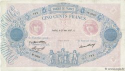500 Francs BLEU ET ROSE FRANCIA  1937 F.30.38 BB