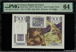 500 Francs CHATEAUBRIAND FRANKREICH  1946 F.34.04 fST+