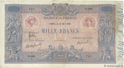 1000 Francs BLEU ET ROSE FRANKREICH  1906 F.36.20 S