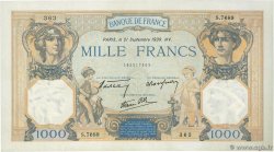 1000 Francs CÉRÈS ET MERCURE type modifié FRANKREICH  1939 F.38.37 fST