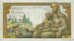 1000 Francs DÉESSE DÉMÉTER FRANCE  1943 F.40.17 pr.SUP