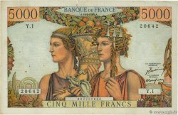 5000 Francs TERRE ET MER FRANKREICH  1949 F.48.01 fS