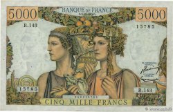 5000 Francs TERRE ET MER FRANCIA  1953 F.48.10