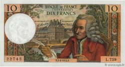 10 Francs VOLTAIRE FRANKREICH  1972 F.62.55 VZ+