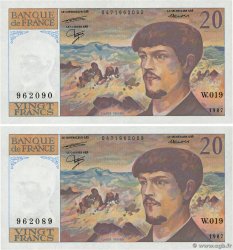 20 Francs DEBUSSY Consécutifs FRANKREICH  1987 F.66.08W19