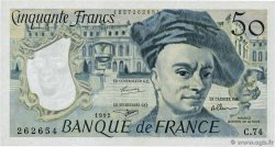 50 Francs QUENTIN DE LA TOUR FRANCIA  1992 F.67.19c AU