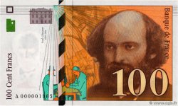 100 Francs CÉZANNE Petit numéro FRANCE  1997 F.74.01A UNC
