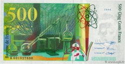 500 Francs PIERRE ET MARIE CURIE FRANCE  1994 F.76.01 UNC-