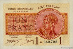 1 Franc MINES DOMANIALES DE LA SARRE FRANCE  1920 VF.51.01 XF