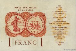 1 Franc MINES DOMANIALES DE LA SARRE FRANCIA  1920 VF.51.01 SPL