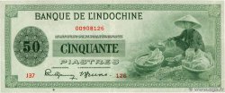 50 Piastres INDOCINA FRANCESE  1945 P.077a BB