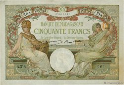 50 Francs MADAGASCAR  1937 P.038 q.BB