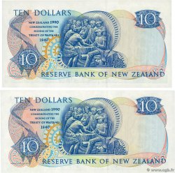 10 Dollars Lot NEW ZEALAND  1990 P.176 AU+