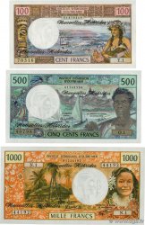 100, 500 et 1000 Francs Lot NUEVAS HÉBRIDAS  1980 P.18d, P.19c et P.20c FDC