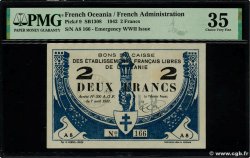 2 Francs OCÉANIE  1942 P.09 TTB+