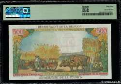 10 NF sur 500 Francs Pointe à Pitre ISLA DE LA REUNIóN  1971 P.54b SC