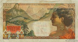 2 NF sur 100 Francs La Bourdonnais SAINT PIERRE ET MIQUELON  1960 P.32 B