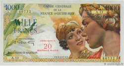 20 NF sur 1000 Francs Union Française SAN PEDRO Y MIGUELóN  1964 P.34 SC+