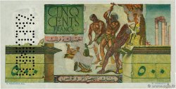 500 Francs Spécimen TUNISIA  1950 P.28s VF