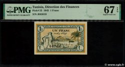 1 Franc TUNISIA  1943 P.55 FDC
