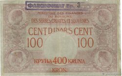 400 Kronen sur 100 DInara Faux YOUGOSLAVIE  1919 P.019x TB+