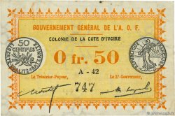 50 Centimes IVORY COAST  1917 P.01b