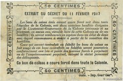 50 Centimes COSTA DE MARFIL  1917 P.01b MBC+