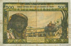 500 Francs ESTADOS DEL OESTE AFRICANO  1965 P.502Eg RC+