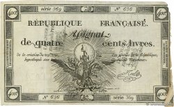 400 Livres Faux FRANCIA  1792 Ass.38x q.SPL