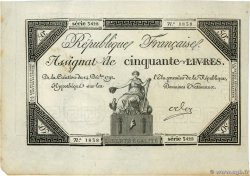 50 Livres FRANCIA  1792 Ass.39a AU+